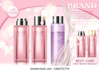 Cosmetic natural product. Realistic vector illustration.