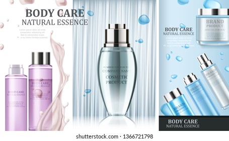 Cosmetic natural product. Realistic vector illustration.