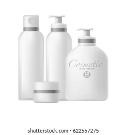 Cosmetic pacakges tubes, jars and bottles templates or mockups