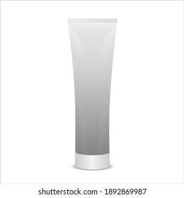 Cosmetic package. Cream tube and body lotion packaging template.