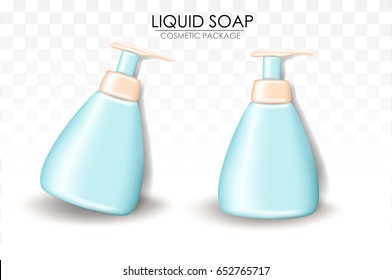 Cosmetic package liquid soap. 