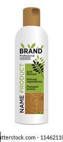 Cosmetic package template design, attractive packaging with label. Vector illustration.
