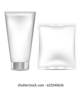 Cosmetic package.Vector illustration
