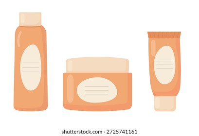 Conjunto de Vector de botellas de embalaje cosmético