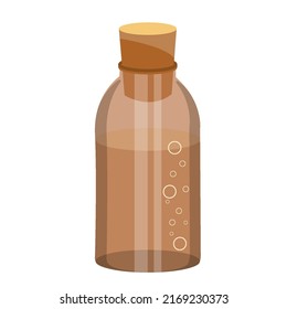 cosmetic packaging, brown bottle, glass tube. massage cream. Women's things, potion