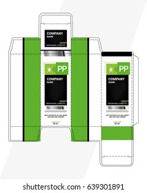 Cosmetic packaging design. Cut.