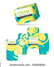 Cosmetic packaging design. Cut.