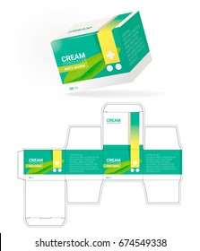 Cosmetic packaging design. Cut.