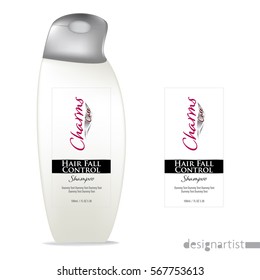 Cosmetic Packaging design, shampoo bottle templates on White background
