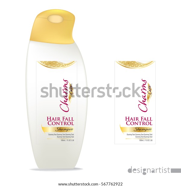 Cosmetic Packaging Design Shampoo Bottle Templates Stock Vector