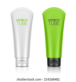 Cosmetic packaging, plastic tube. Vector.