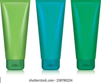 Cosmetic packaging, plastic tube. Vector.