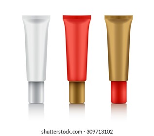 Cosmetic Packaging : Plastic Tube : Vector Illustration