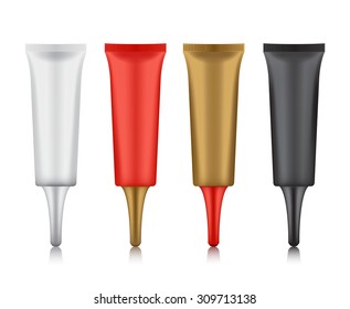 Cosmetic Packaging : Plastic Tube : Vector Illustration