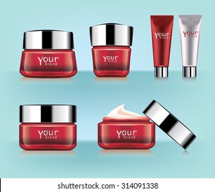 Cosmetic packaging, plastic tube. Vector.