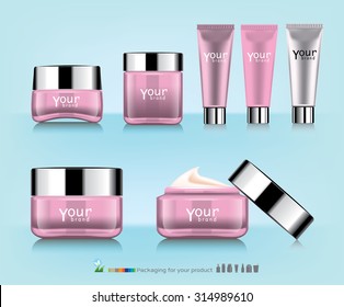 Cosmetic packaging, plastic tube. Vector.