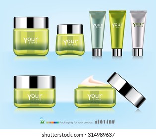 Cosmetic packaging, plastic tube. Vector.