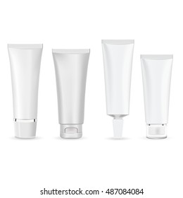 Cosmetic Packaging : Plastic Tube : Vector Illustration