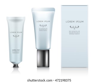 Cosmetic Packaging Template :  Vector Illustration