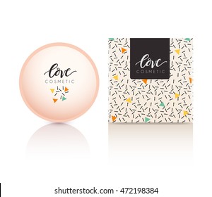 Cosmetic Packaging Template :  Vector Illustration