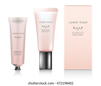 Cosmetic Packaging Template :  Vector Illustration