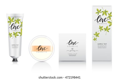 Cosmetic Packaging Template :  Vector Illustration