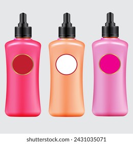 Cosmetic packaging vector illustration for advertising and sales.