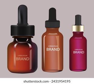 Cosmetic packaging vector illustration for advertising and sales.