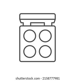 Cosmetic palette line outline icon