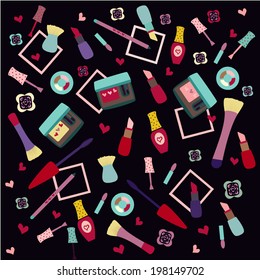 Cosmetic pattern .Seamless background.