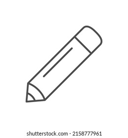 Cosmetic pencil line outline icon