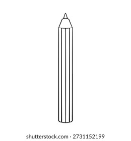 Cosmetic pencil outline vector makeup tool line art