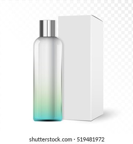 Cosmetic plastic bottle on white background vector design.