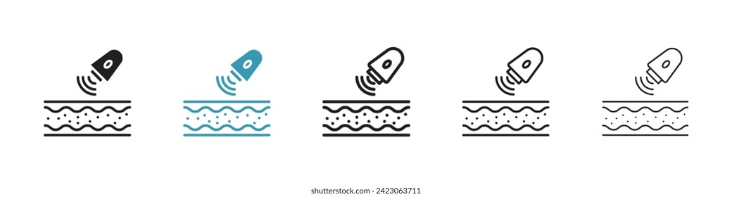 Cosmetic Procedure Vector Icon Set. Skincare Treatment vector symbol for UI design.