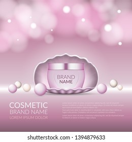 Cosmetic product background for ads