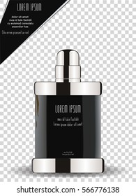 Cosmetic product Bottle. Airless bottle. Package design. Vector Illustration.