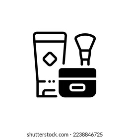 cosmetic product, cosmetics bottle and cream tube icon