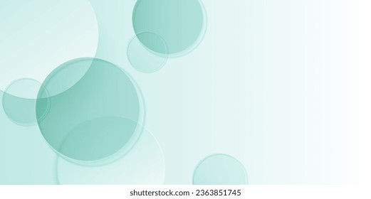 Cosmetic product display background with green glass or water in top view. design of circular glass disks for packaging presentation. vector design.