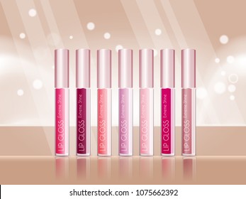 Cosmetic product glosses make up