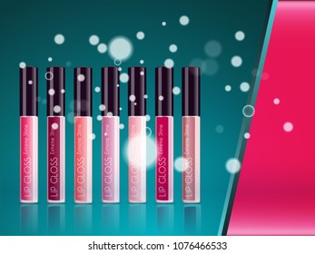 Cosmetic product glosses make up