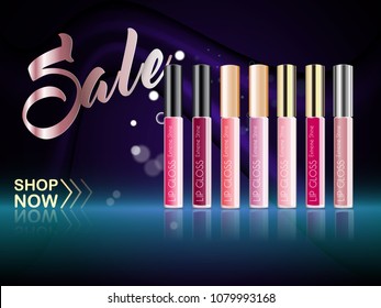Cosmetic product glosses make up