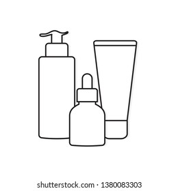 cosmetic product icons- vector illustration