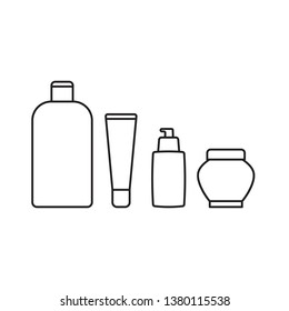 cosmetic product icons- vector illustration