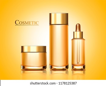 Cosmetic product mockup set in 3d illustration