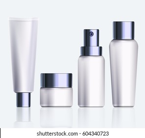 Cosmetic products. Illustration isolated on background. Graphic concept for your design