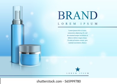 Plantilla de póster de productos cosméticos