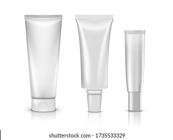 Cosmetic Products Tube Package On A White Background. EPS10 Vector