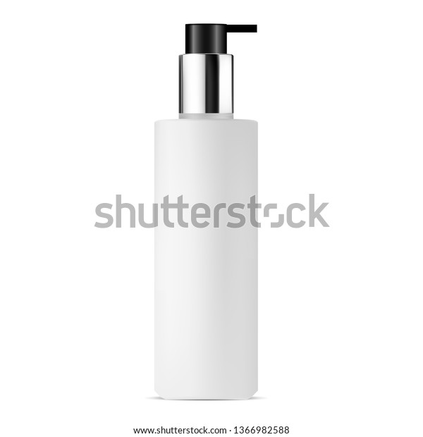 Download Cosmetic Pump Bottle White Frosting Glass Stock Vector Royalty Free 1366982588