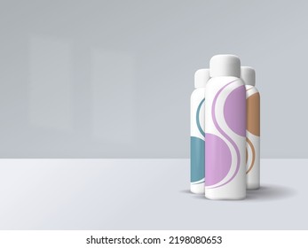 COSMETIC REALISTIC MOCKUP VECTOR FOR ADVERTISING