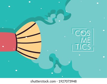 Cosmetic red brush design, Make up fashion style and skin theme Vector illustration